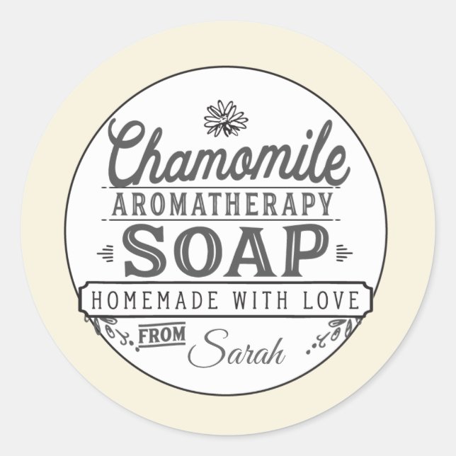 Chamomile Soap Labels Stickers (Front)