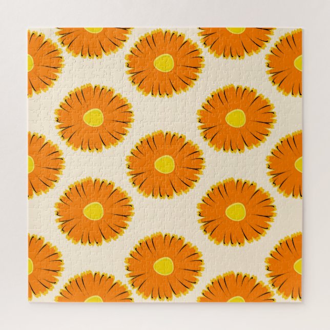 Chamomiles: Vintage Floral Pattern. Jigsaw Puzzle (Vertical)