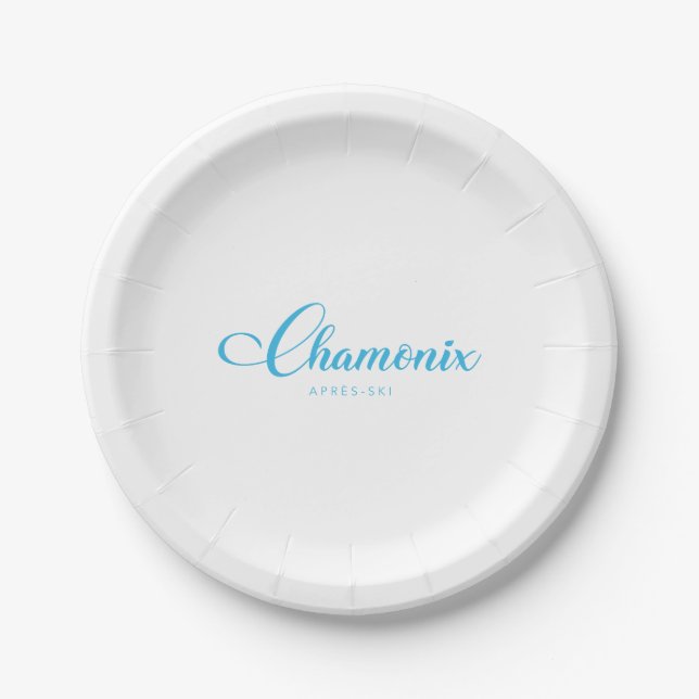 CHAMONIX Apres-Ski Paper Plate (Front)