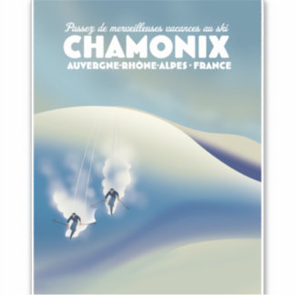 Chamonix - Auvergne-Rhône-Alpes France ski poster