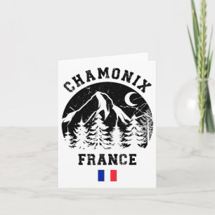 Chamonix France Alps Ski Resort Alpine Skiing Fren Card