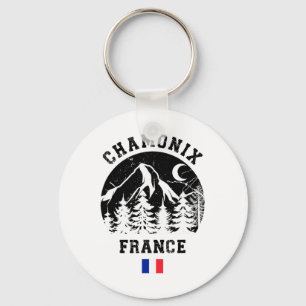 Chamonix France Alps Ski Resort Alpine Skiing Fren Key Ring