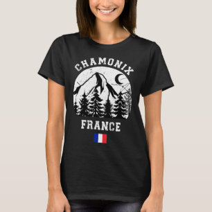 Chamonix France Alps Ski Resort Alpine Skiing Fren T-Shirt