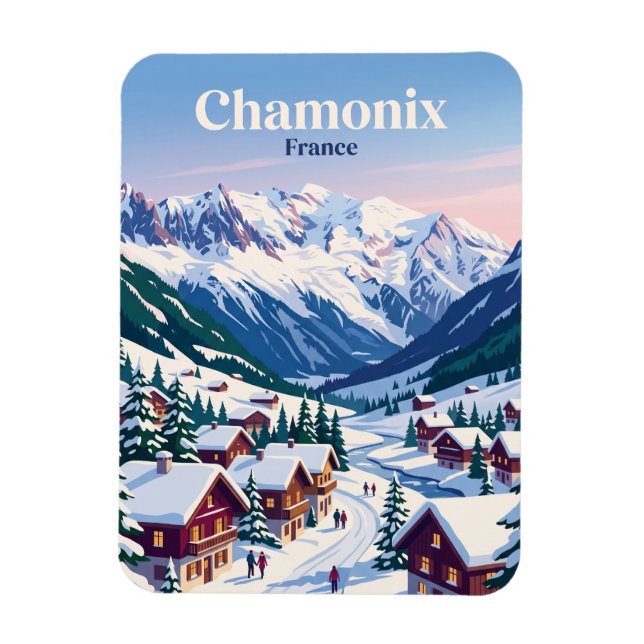 Chamonix France Magnet (Vertical)