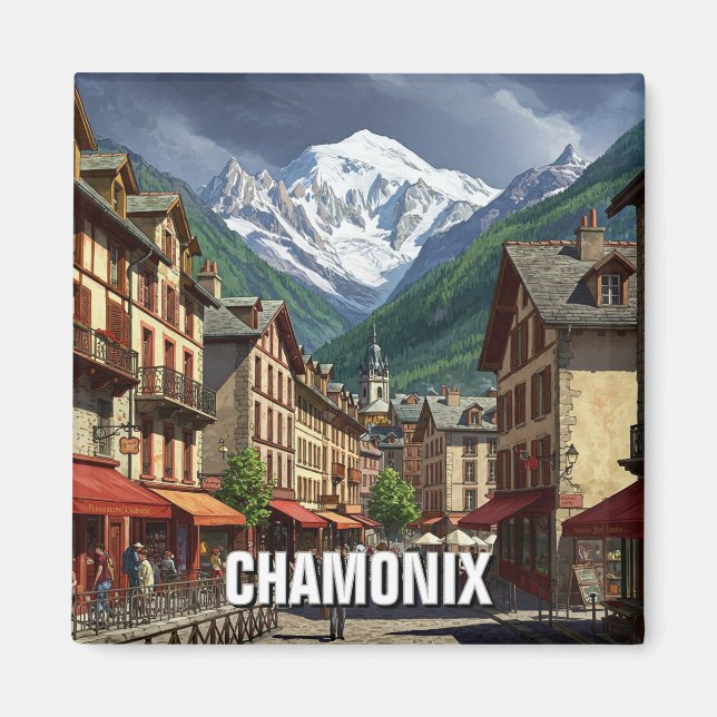 Chamonix France Mont Blanc Magnet (Front)