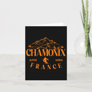 Chamonix France Ski Resort Alpine Skiing French Al Card