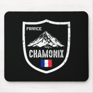 Chamonix France Ski Resort Skiing Mountain Distres Mouse Mat