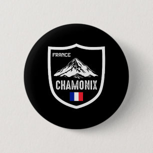 Chamonix France Ski Resort Skiing Mountain French 6 Cm Round Badge