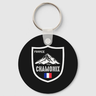 Chamonix France Ski Resort Skiing Mountain French  Key Ring