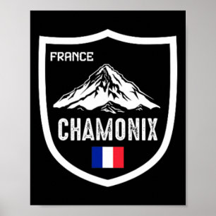 Chamonix France Ski Resort Skiing Mountain French  Poster