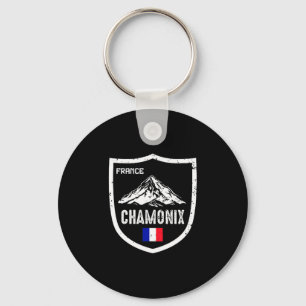 Chamonix france ski resort skiing mountain key ring