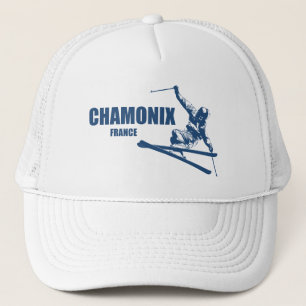 Chamonix France Skier Trucker Hat
