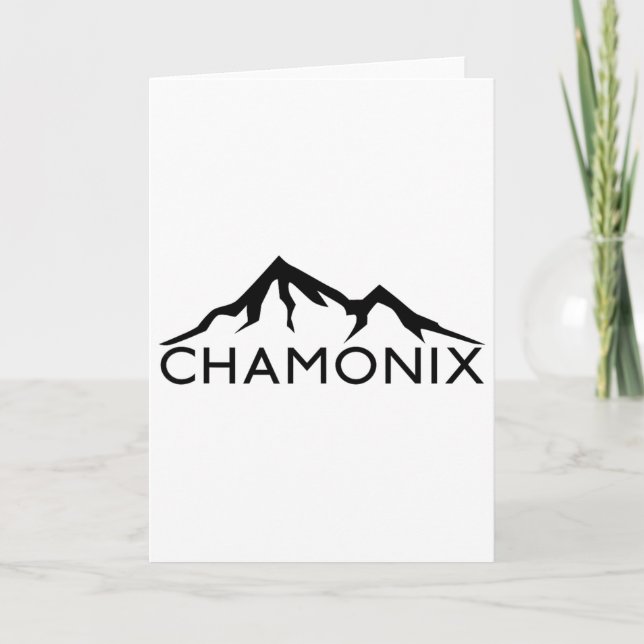 Chamonix France Skiing  Card (Front)