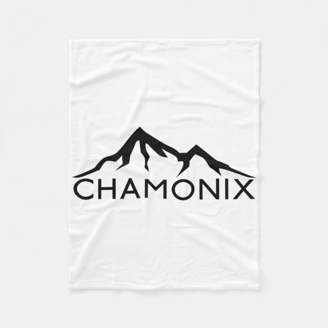 Chamonix France Skiing  Fleece Blanket (Front)