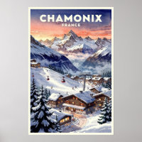 Chamonix France Vintage Travel