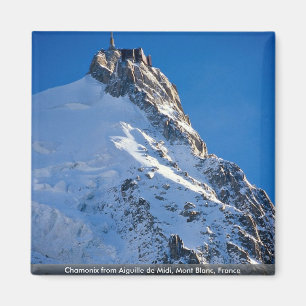 Chamonix from Aiguille de Midi, Mont Blanc, France Magnet