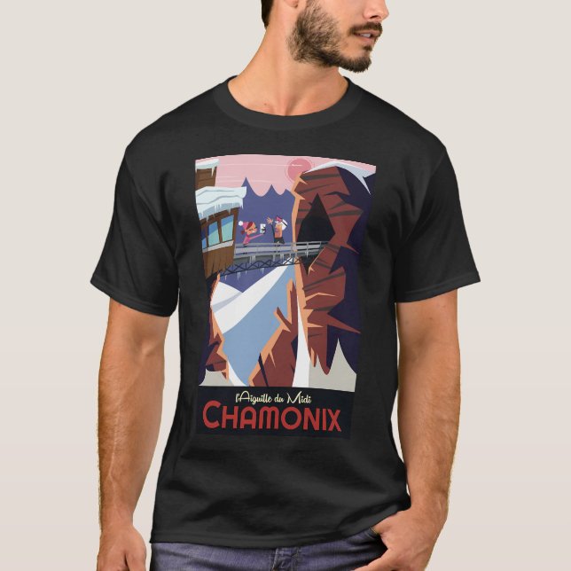 Chamonix L'Aiguille Du Midi Poster T-Shirt (Front)