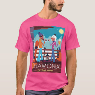 Chamonix Les Grands Montets Poster T-Shirt