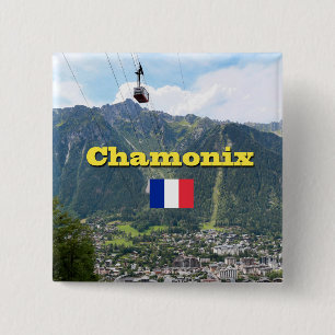 Chamonix - Mont Blanc 15 Cm Square Badge