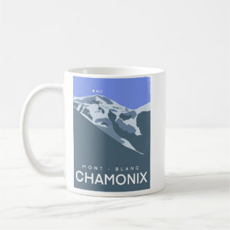 Chamonix, Mont-Blanc, digitally drawn, souvenir  Coffee Mug