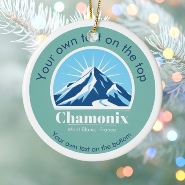 Chamonix Mont Blanc France christmas  Ceramic Tree Decoration (Creator Uploaded)