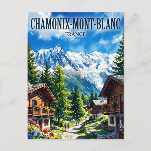 Chamonix-Mont-Blanc France Postcard (Front)