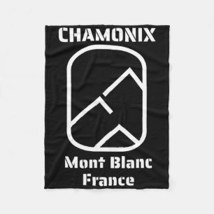 Chamonix Mont Blanc France Skiing Snowboarding Fleece Blanket