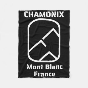 Chamonix Mont Blanc France Skiing Snowboarding Fleece Blanket
