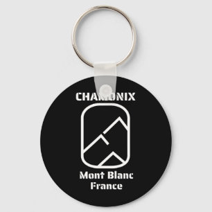 Chamonix Mont Blanc France Skiing Snowboarding Key Ring