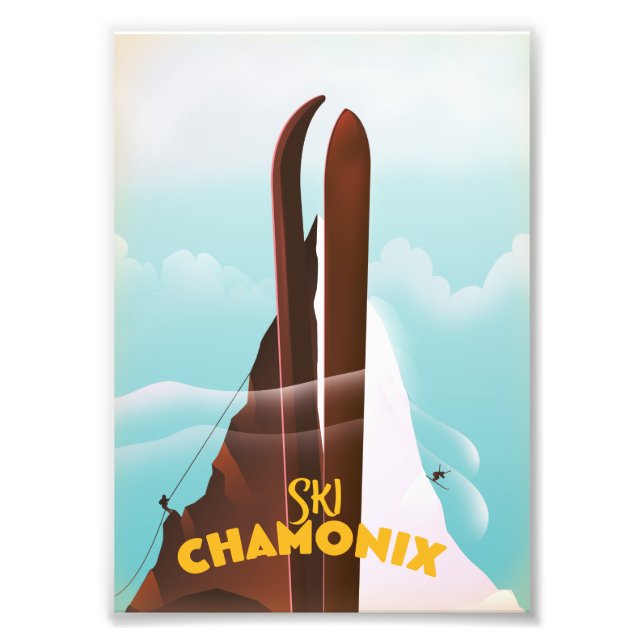 Chamonix-Mont-Blanc Ski poster (Front)