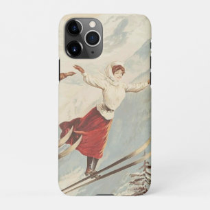 Chamonix Mont Blanc Vintage French Skiing Poster iPhone 11Pro Case