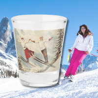 Chamonix Mont Blanc Vintage French Skiing Poster