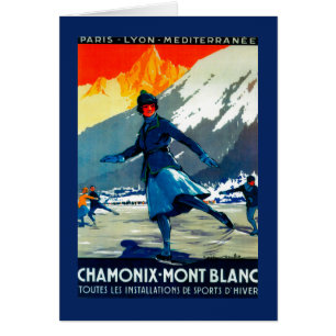 Chamonix-Mont Blanc Vintage PosterEurope