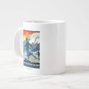 Chamonix-Mont Blanc Vintage PosterEurope Large Coffee Mug