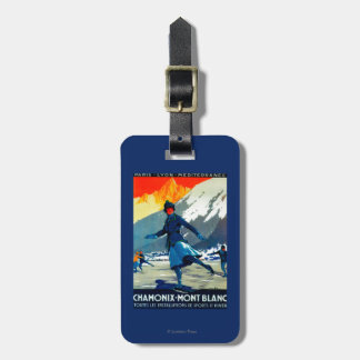 Chamonix-Mont Blanc Vintage PosterEurope Luggage Tag