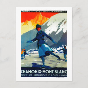 Chamonix-Mont Blanc Vintage PosterEurope Postcard