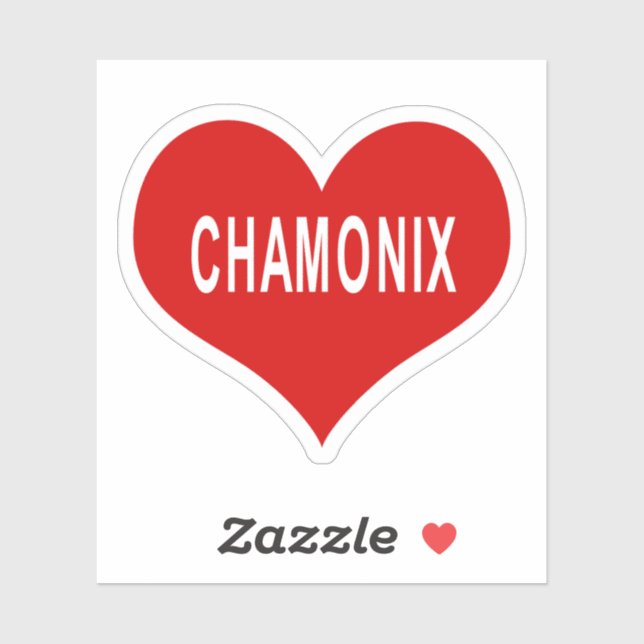 CHAMONIX Red Love Heart Vinyl Sticker (Sheet)