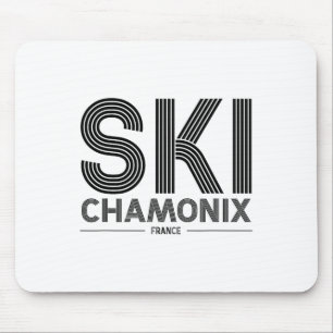 Chamonix Ski Resort France Alps French Skiing Souv Mouse Mat