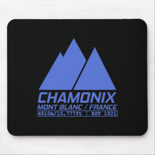 Chamonix Ski Resort T Shirt Skiing Mont Blanc Fran Mouse Mat