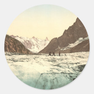 Chamonix Valley - Mer de Glace Classic Round Sticker