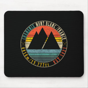 Chamonix valley mont blanc france skiing mouse mat