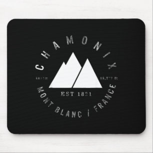 Chamonix valley mont blanc france skiing mouse mat
