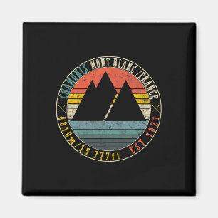 Chamonix Valley Mont Blanc France Skiing Snowboard Magnet