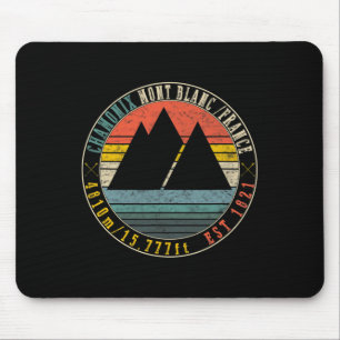 Chamonix Valley Mont Blanc France Skiing Snowboard Mouse Mat