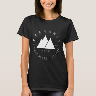 Chamonix Valley Mont Blanc France Skiing Snowboard T-Shirt