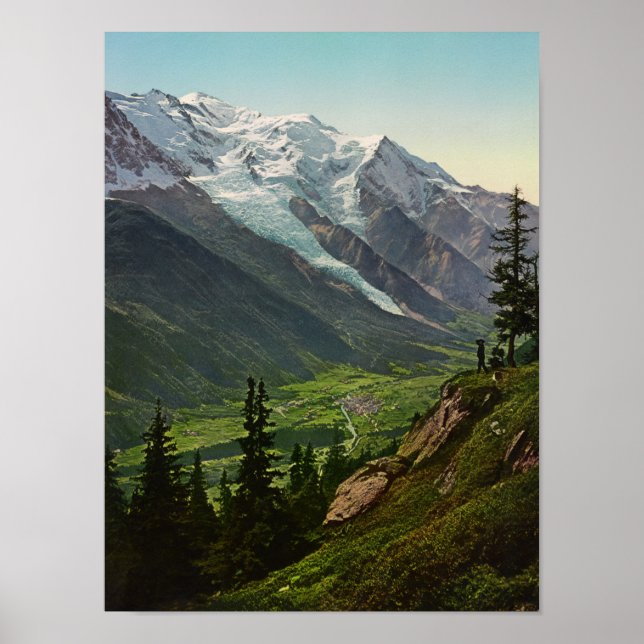 Chamonix Valley - Montblanc and La Flegere  Poster (Front)