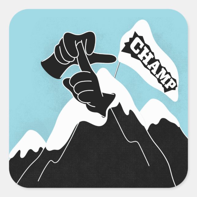 Champ - ASL Design Square Sticker (Front)