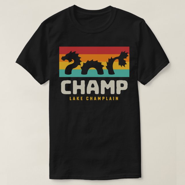 Champ Lake Champlain Monster American Folklore T-Shirt (Design Front)