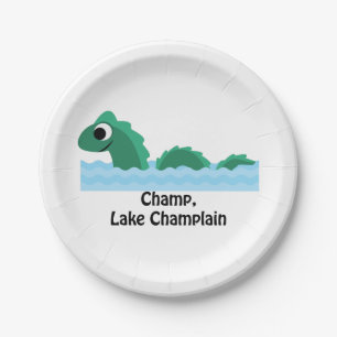 Champ, Lake Champlain Paper Plate