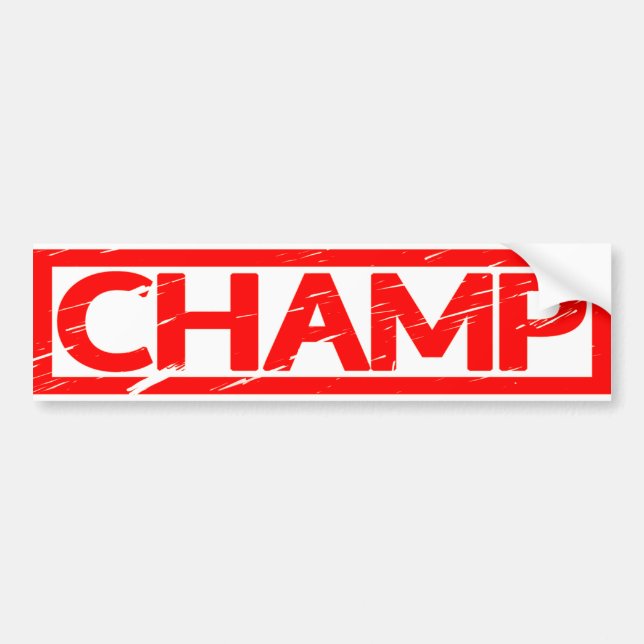 Champ Stamp Bumper Sticker (Front)